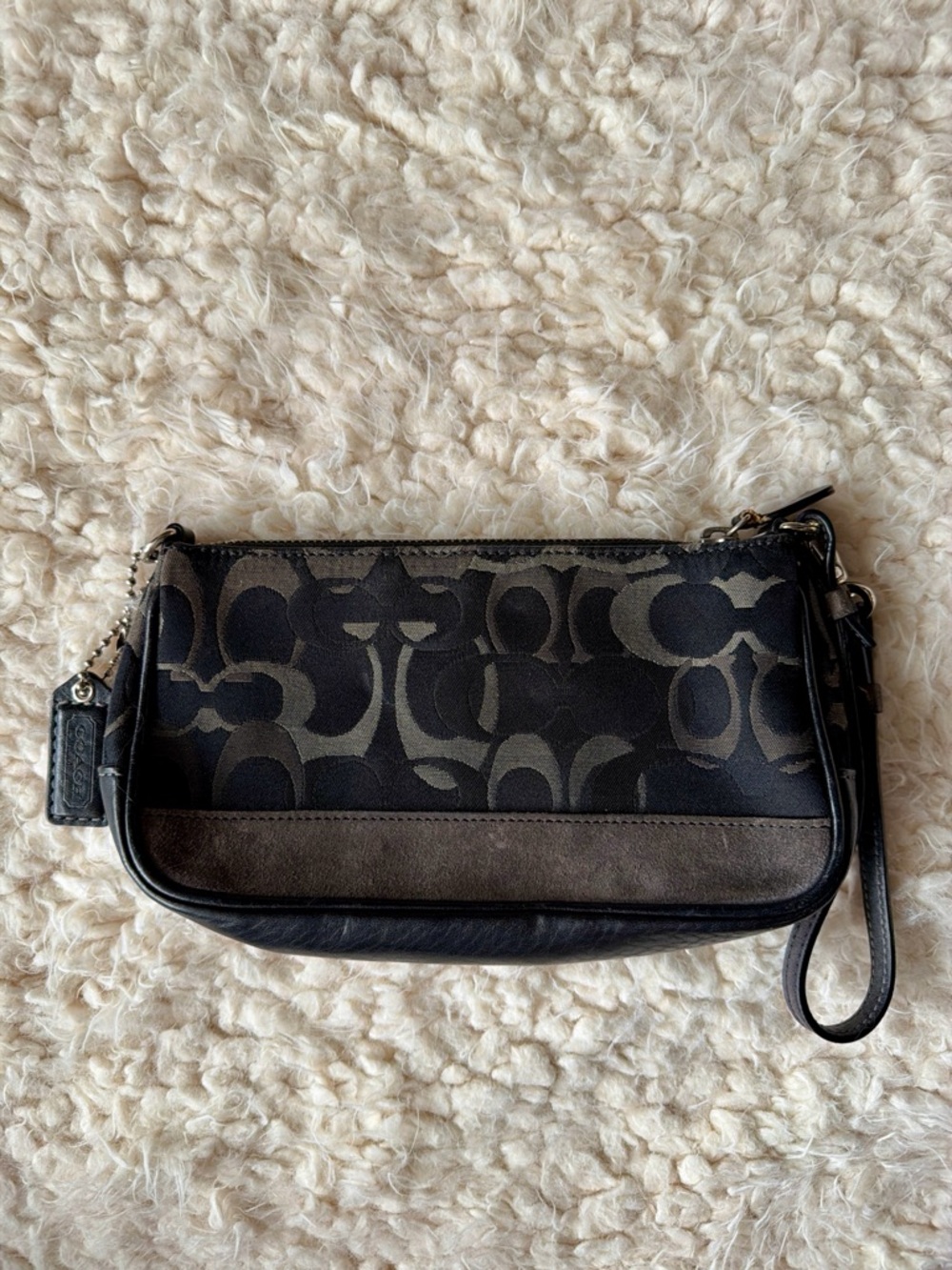 Coach Vintage Y2K Signature Demi Pouch Baguette 7027 Black